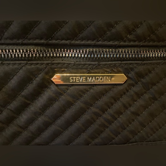 Steve Madden Black Quilted Fanny Pack, 9x6.5, - Picture 3 of 10